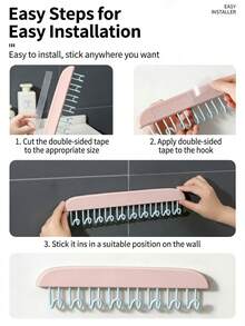 Wavy Door Back Hanging Rack, Multi-Functional Clothes Hanger, Can Be Used To Hang Bras, Hats, Bags And Accessories, Space-Saving, Suitable For Home And Dorm - Multicolor - View 10
