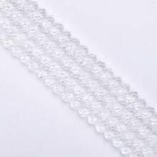 手工珠飾用扁圓玻璃珠 8mm/6mm/4mm (60/80/115顆) 可重複使用散珠 DIY 手作配件，亮面藍綠色 - 白色 - 查看 2
