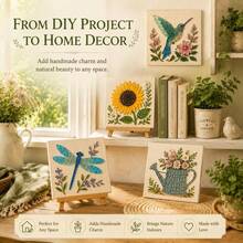 8PCS DIY Acrylic Mosaic Art Kit, Garden Theme Seaglass Craft Set - Multicolor - View 4