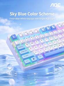 AOC K120 Wired Keyboard, USB Plug & Play, 95-Key Compact Layout With Numeric Keypad, Universal For Office, Home, Desktop And Laptop - View 3