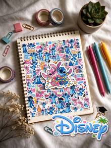 50PCS/150PCS Disney Stitch Mickey Mouse Stickers, PVC Waterproof Cute Cartoon Decals, Self-Adhesive Colorful Stickers For Phone Case Laptop Notebook, School Office Supplies, Scrapbook, Planner, Journal, DIY Crafts, Party Decor, Gift Sealing - Multicolor - View 4