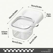 1pc Sink Strainer Rack With Residue Filter Basket, Kitchen Faucet Drain Filter, Adsorptive Kitchen Drain Strainer, Multi-Functional Dry & Wet Separation Garbage Filter Basket, Anti-Clogging Kitchen Gadget - A - View 3