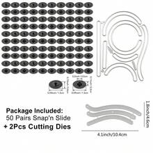 50 Pairs Snap'n Slides For Making Slider Card Spinner Swing Arm Cards; Round Interlocking Disks Easy Interactive Elements Snap And Spin - B - View 12