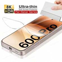 2 قطعة واقي شاشة فيلم هيدروجيل ناعم لهاتف Honor 600 Pro/ 600 Lite/600/ 600e Series، تغطية كاملة، فيلم ناعم، واقي شاشة TPU مقاوم للخدش، فيلم حماية شفاف عالي الدقة - شفاف - مشاهدة 7