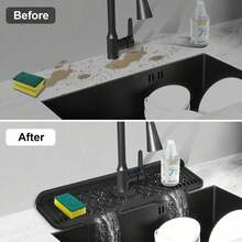 Kitchen Sink Splash Guard Silicone Faucet Mat 5° Sloped Design For Easier Drainage 90° Foldable Design Fits Multiple Sink Countertops Kitchen Supplies Kitchen Accessories Kitchen Tools - Multi-color - View 4