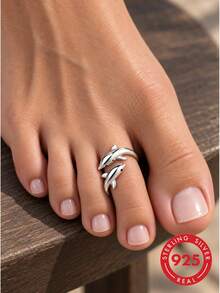 lunastudio 1pc 925 Sterling Silver Double Dolphin Ring For Women Daily Wear - Silver - View 3