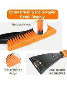 1pc Detachable Car Ice Scraper With Ergonomic Foam Handle, Snow Removal Tool For Cars, Trucks SUVs - CT-xC260 - View 8