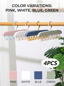 Dopamine Styleclothes Rack,Wavy Over-The-Door Hook Rack-A Multifunctional Hanger For Bras, Hats, Bags, And Accessories; Space-Saving And Suitable For Homes And Dormitories.Closet Organizer And Storage - Multicolor - View 16