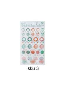 2pcs Polka Dot Stickers - Assorted Colors, Self-Adhesive For DIY Scrapbooking, Journals, Luggage & Cups - one-size - View 12