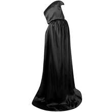 Áo choàng dài tay màu đen có mũ trùm đầu dành cho người lớn, phù hợp cho Halloween, lễ hội hóa trang, và cosplay ma cà rồng. - Đen B - Xem 6