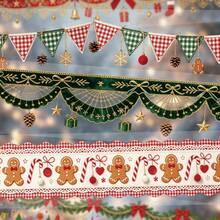 1pc Retro Story Christmas Series Washi Tape, Christmas Theme Bunting Collage DIY Background Decorative Stickers - Multicolor - View 11
