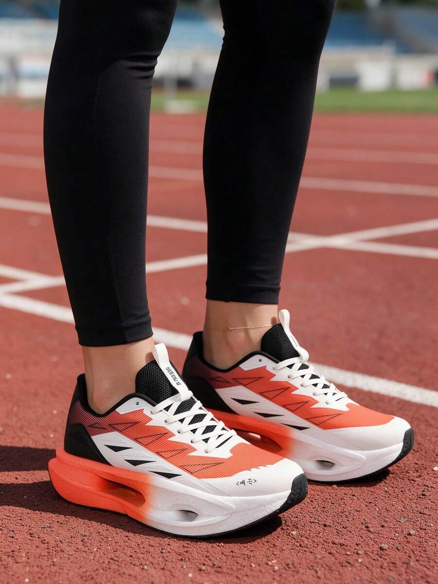 Women's Sports Shoes, Minimalist Colorblock Athletic Upper, Shock-Absorbing Rebound Tennis Shoes, Versatile For Daily Commute, Outdoor Sports And Ball Games - Koi - View 1