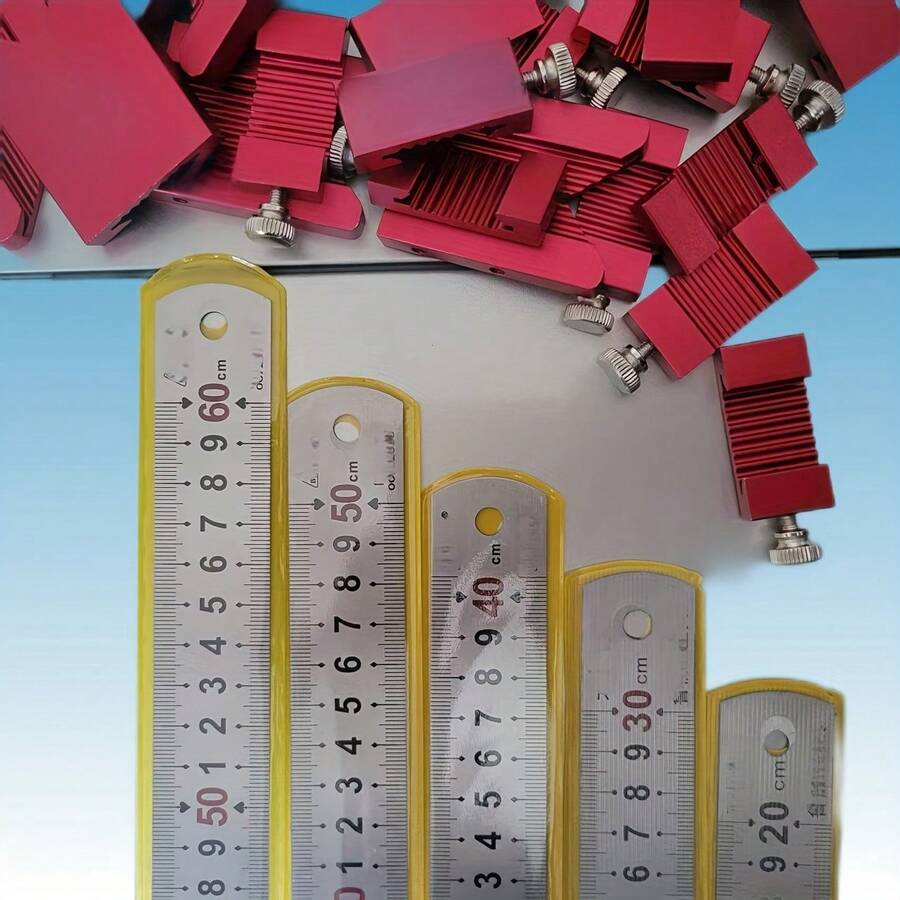 Precision Carbon Steel Woodworking Square Ruler - Easy-To-Use Aluminum Alloy Positioning Tool With Marking Gauge For Accurate Measurement - Multicolor - View 1