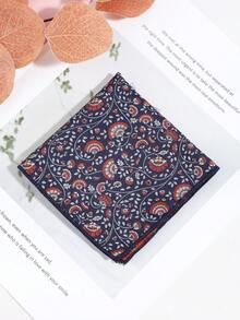 1PC Men's Fashion Exquisite Versatile Plant Vine Leaf Pattern Pocket Square Handkerchief Square Scarf Suit Pocket Square Suitable For Daily Business Party Banquet Hosting Matching - Multicolor - View 1