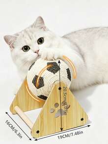 Fun Ball-Shaped Cat Scratching Board Football-Shaped Cat Scratching Board Cat Boredom Relief Toy - M - View 8