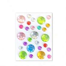 2pcs/8pcs/10pcs Random Heart/Flower/Water Drop/Round/Diamond/Square/Oval 3D Rhinestone Stickers, DIY Handmade Decorative Stickers, Suitable For Party Decoration, Makeup, Hair, Face, Nails, Decoration, Gifts, Etc. - Multi-color - View 9