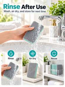1pc Glass Limescale Removal Cleaning Brush Set, Suitable For Home Bathroom Mirror, Shower Room, Tiles, Powerful Removal Of Limescale, Water Stains And Water Marks, Multi-Functional Window Glass Cleaning Tool - Default - View 3