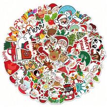 50Pcs Waterproof Christmas Story Journal Stickers, Easy Peel No Residue Decals, Exquisite Holiday Decor, Create Warm Festive Atmosphere, Christmas Gift Decor, Random Style & Package - Multicolor - View 3