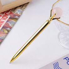 Pulpen Emas Ukir Kustom, Pulpen Ballpoint Bertatahkan Kristal, Pulpen Kuarsa untuk Pernikahan, Pulpen Berlian untuk Hadiah Pengiring Pengantin, Pulpen Buku Tamu Pernikahan - emas - View 7