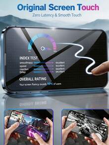 2PCS Dust-Free Chamber Tempered Glass Screen Protector HD Clear One-Step Install Anti-Scratch Screen Film With Alignment Tray Compatible With IPhone Duo 18Promax 17Promax 18pro 17pro 16 15 14 13 12 11 - Clear - View 9
