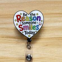 Retractable D Card Holder Reel With Cute Cartoon Design, Nurse Hospital Badge Holder Office Lanyard 1pc - X967 - View 3