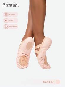 DonsGirl 1 Pair Women's Professional Ballet Shoes - Breathable Lightweight Canvas Shoes, Suitable For Modern/Classical Dance And Yoga - Baby Pink - View 8