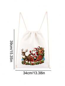 Christmas Drawstring Backpack With Theme, Unique Christmas Gift Pouch.Drawstring Backpack,Sports/Gym/Travel Bag,Versatile Daily Carryall - Multicolor - View 11