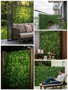 1 Piece Artificial Ivy Leaf Fence, Privacy Screen Roll, Simulated Plant Fence For Balcony, Patio, Garden, Wedding & Party Wall Decoration - 100*300cm - View 4