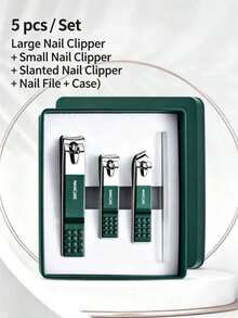 Premium Portable Stainless Steel Nail Clipper & Pedicure Set, Sharp Blades For Precise Nail And Toenail Trimming, Includes Nail Dehydrator And Base Coat Set, Nail File, Scissors, Manicure Supplies - A - View 11