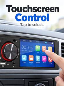 4.1 Inch Touchscreen Car Radio With Wired Android Auto, CarPlay, Bluetooth, FM, USB, Mirrorlink, 7-Color Lighting Car Audio System - MP5 - View 9
