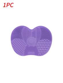 Suction Cup Silicone Makeup Brush Cleaning Pad, Portable Apple-Shaped Brush Cleaning Mat, Quick-Dry Multi-Textured, Suitable For Eyeshadow Brushes, Blending Brushes, Powder Puffs, Can Be Used In Sink Or On The Go, Makeup Tool Cleaner, Essential For Women - A - View 13