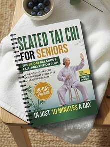 2/1pc "Elderly Tai Chi Chair Guide: Suitable For 60+ Years Old" - 28-Day Gentle Daily Training Plan, Spiral-Bound Seated Exercise Manual, Suitable For Balance Training, Fall Prevention, Strength And Flexibility Improvement, Low-Impact Chair Fitness Method - Multicolor - View 21
