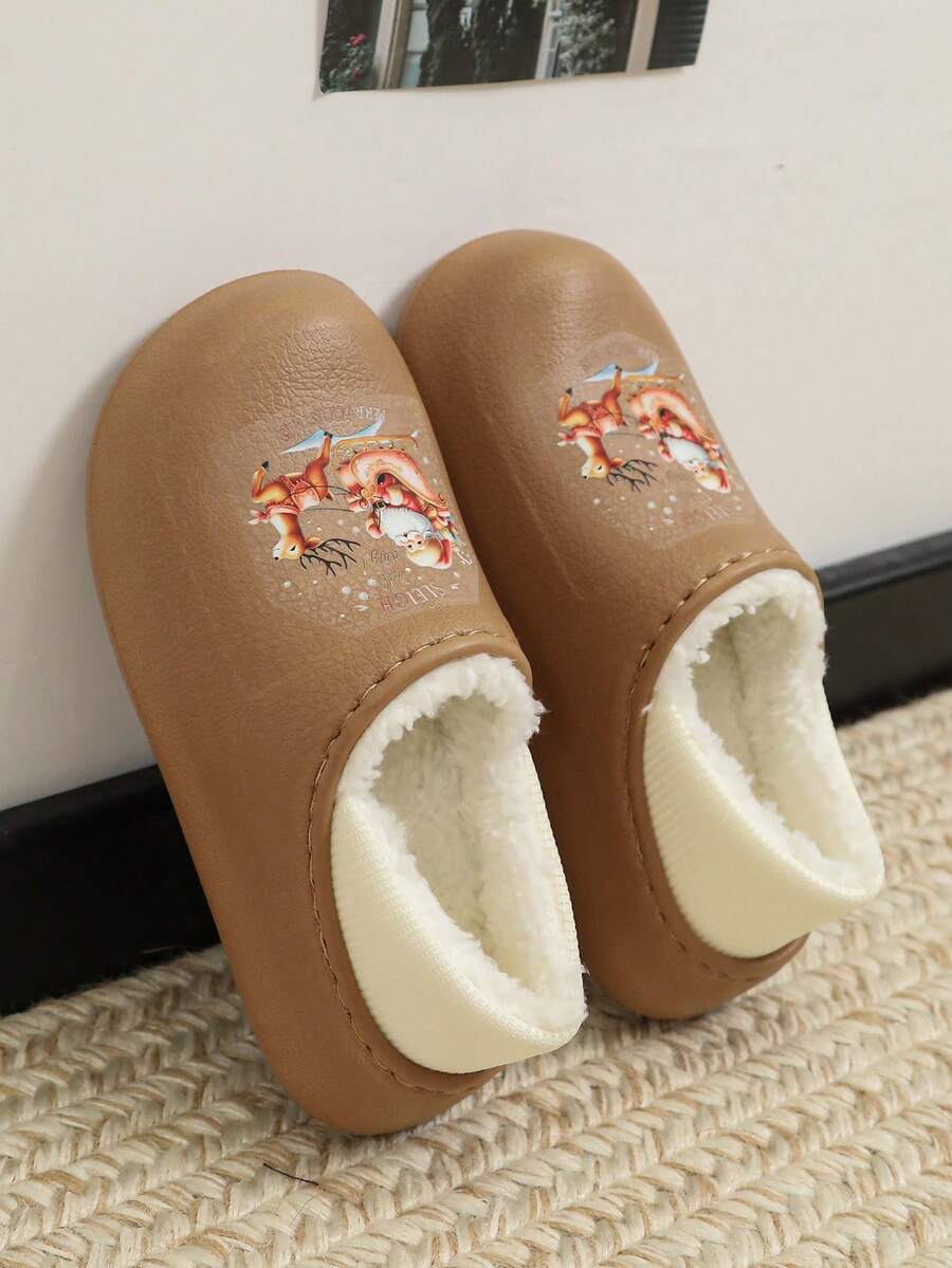 Kids Clog Slippers With Closed Toe And Slip On Design - Brown - View 1