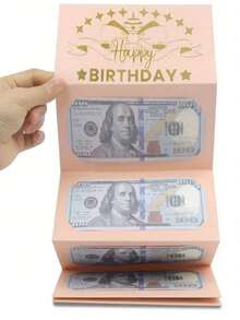 1pc Surprise Birthday Cash Gift Envelope, 6 Card Slots - Elegant Black & Gold Design, Unisex Holiday Wallet, Unique Memorabilia For Any Birthday Celebration, Cartoon Fantasy Theme, Cash Gift Display Box. Exquisite Gift Envelope. Delicate Souvenir. - Multicolor - View 12