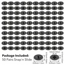 50 Pairs Snap'n Slides For Making Slider Card Spinner Swing Arm Cards; Round Interlocking Disks Easy Interactive Elements Snap And Spin - B - View 13