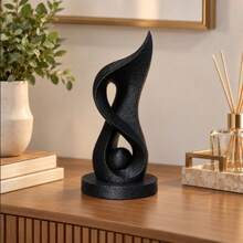 Escultura Abstrata Fluxo Infinito Texturizada 15cm Decorativa Moderna Minimalista para Sala, Aparador, Estante e Escritório - 1PC - Visão 7