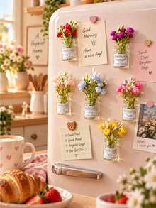 5pcs Mini Vase Magnets - 2026 New Cute Mini Fridge Magnets 3D Vase Fun Fridge Accessories Kitchen Decor (Multi-Color) Holiday Gift - Default - View 5