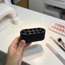 1件橢圓形多格香水收納架，條紋設計香水樣品展示架，梳妝台口紅樣品收納盒，便攜式化妝品收納盒 - 彩色 - 查看 7