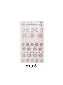 2pcs Polka Dot Stickers - Assorted Colors, Self-Adhesive For DIY Scrapbooking, Journals, Luggage & Cups - one-size - View 11