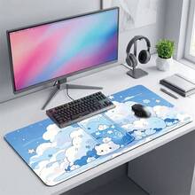 Cute Cartoon Cloud Water Bottle Pattern Gaming Mouse Pad, Non-Slip Rubber Desk Mat, Smooth Sliding Surface, Suitable For PC Laptop Office Home, Kawaii Abstract Art Decor, Back To School Supplies - B - View 4