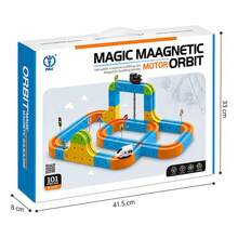 Baofeng 3D Anti-Gravity Magnetic Train Track Set, 101 Pieces With Train - Multicolor - View 8