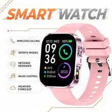 QAGSFLC [Jam Tangan Pintar] Jam Tangan Pintar Olahraga, Layar Sentuh Penuh 2,01 Inci, Desain Lampu LED, Dengan Pesan, Panggilan, Penghitung Langkah Olahraga, Notifikasi Informasi, Kompatibel dengan Ponsel Android, Jam Tangan Gelang Kebugaran Pintar, Cocok Sebagai Hadiah untuk Teman Wanita dan Pria, Hadiah Ulang Tahun - View 2