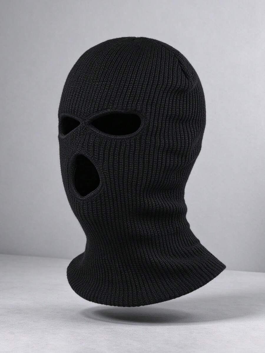 1pc Knitted Balaclava Full Face Mask, Ski Headwear, Winter Warm Neck Warmer, Windproof Full Coverage Headgear, Suitable For Skiing, Snowboarding, Motorcycle Riding, Winter Outdoor Activities - Balaclava - View 1