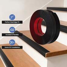 1m Anti-Slip Mat For Stairs Corner Protectors Outdoor Step Tapes Nose Non-Slip Vinyl Treads Floor Edging Trim Pvc - A - View 9