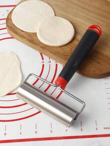 1pc Rolling T-Shaped Rolling Pin, Non-Slip Plastic Handle With Hanging Hole, Suitable For Dumplings, Baking, Kitchen Tool - Multicolor - View 4
