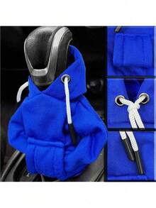 1PC Gear Shift Cover Hoodie, Car Gear Knob Cover Hoodie Set For Automatic Transmission, Gear Lever Clothing Set, Cute Couple Winter Sweatshirt - A - View 4