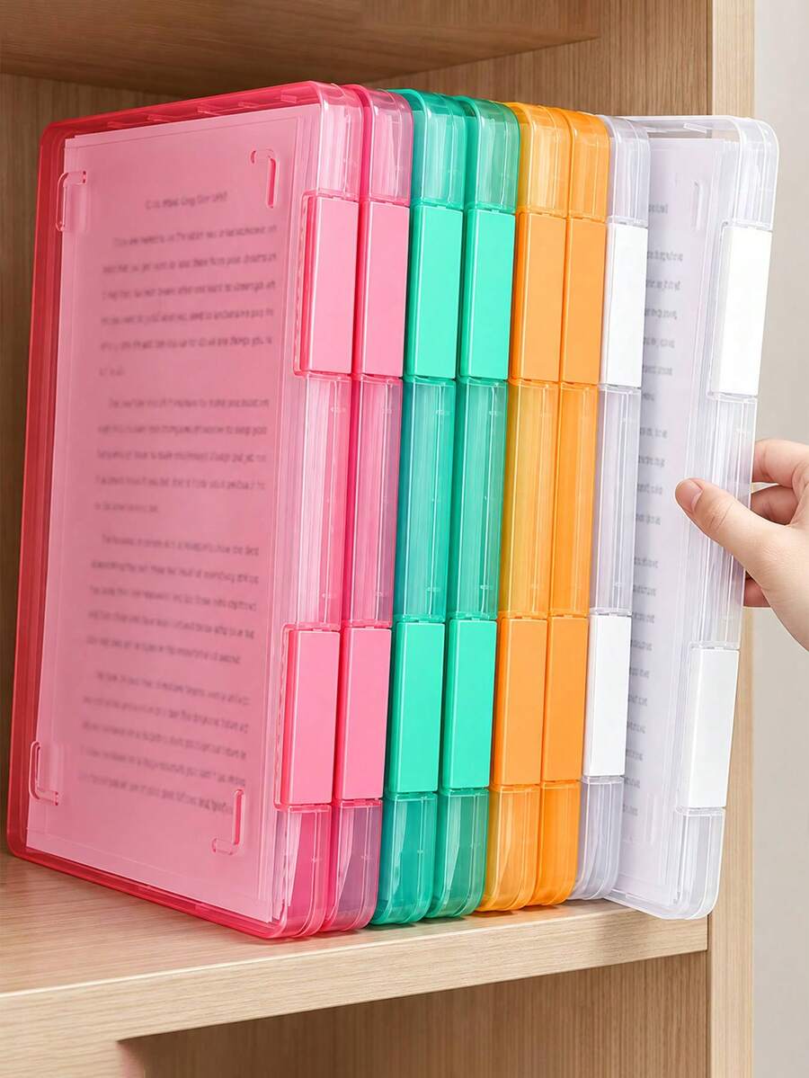 A4 Size File Folder Storage Box, Paper Sorting Clip, Desktop File Box, Bill Organizer Rack, Document Project Box, Test Paper Organizer Box, File Protection Sleeve, Scrapbook, Dorm Essentials, College Back To School, Christmas Home Decor, School Office