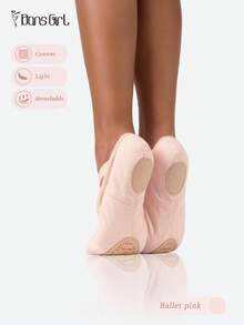 DonsGirl 1 Pair Women's Professional Ballet Shoes - Breathable Lightweight Canvas Shoes, Suitable For Modern/Classical Dance And Yoga - Baby Pink - View 9
