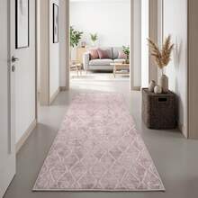 Washable Modern Minimalist Patterned Area Rug – Scandinavian Geometric Design, Contemporary Washable Carpet For Living Room, Bedroom & Home Decor - Mocha Brown - View 2