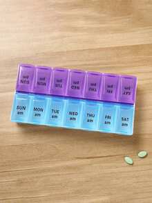 1pc 7-Day 14-Compartment Pill Box, 2 Sizes Suitable For Tablets, Vitamins And Supplements. Lightweight And Portable, Fits In Bags, Pockets And Purses, Perfect For Summer Travel, Business Trips And Outdoor Activities. Independent Compartments Prevent Confusion, Compact And Easy To Use, Exquisite Gift For Women And Moms, Travel Essential, Affordable Quality - View 4